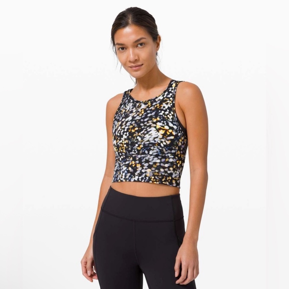 Lululemon Power Pivot Tank Top Metropolis Glow Multi Reversible Cropped Size S